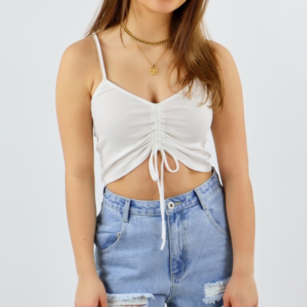 rocks n rags grey scrunch tank